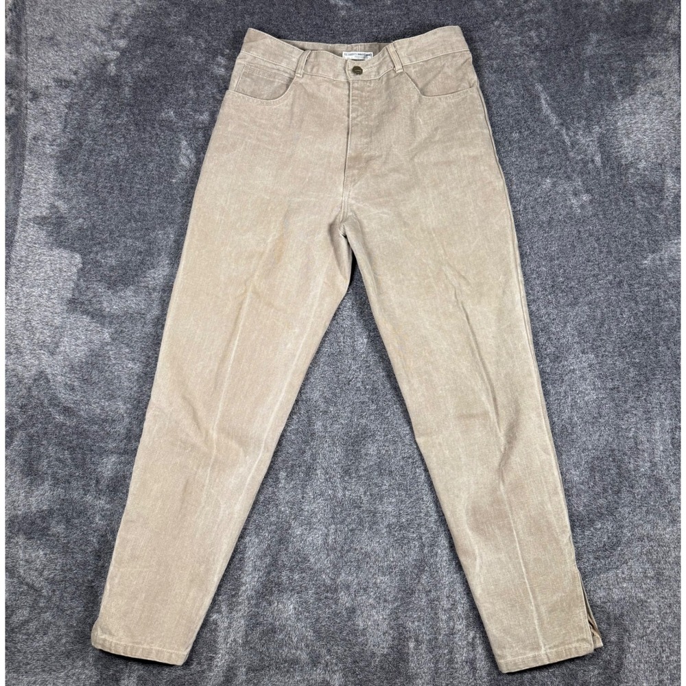 Vintage Georges Marciano for Guess Tan Canvas Ankle Zip Pants Mens 31x28.5